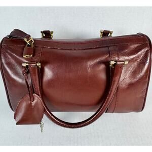 Cartier Must De Cartier Bordeaux Leather Doctor Boston Bag COA Lock Key